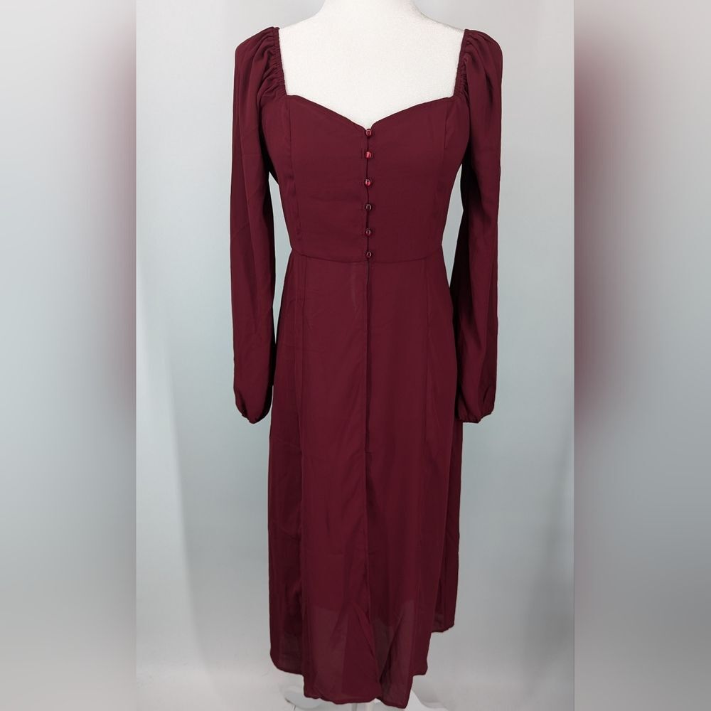 New York & Company NY&C Wine Red Milkmaid Maxi Floor Length Cardigan XXL NWT